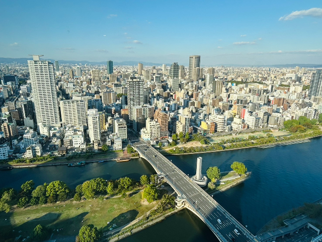 パークタワー北浜　ビューラウンジからの眺望